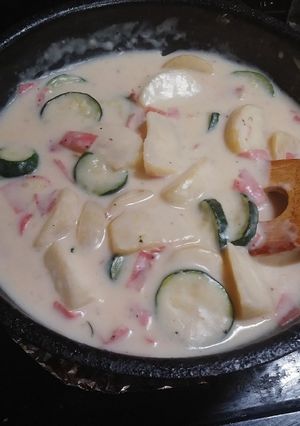 かぶズッキーニミルク煮(簡単)-レシピのメイン写真