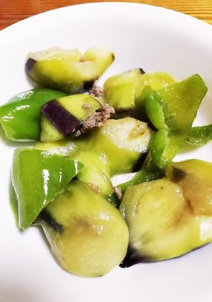 なすとピーマンの炒めもの醤油味-レシピのメイン写真