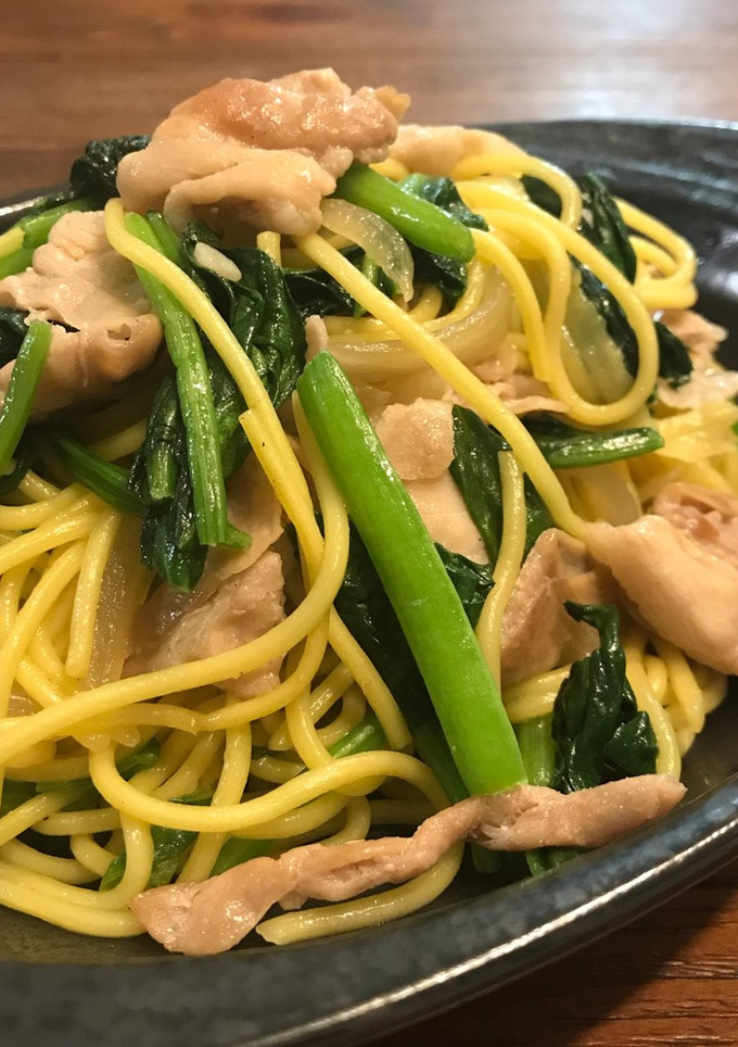 簡単♡ほうれん草と豚肉の塩焼きそば-レシピのメイン写真