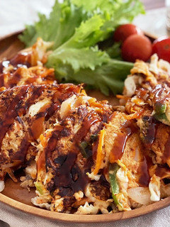 キムチお好み焼き風オートミール-レシピのメイン写真