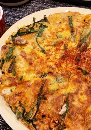 豚キムチーズニラチヂミ！-レシピのメイン写真