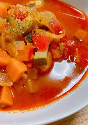 サバ缶と野菜のトマトスープ-レシピのメイン写真