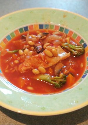 圧力鍋で簡単！白身魚と大豆のトマト煮込み-レシピのメイン写真