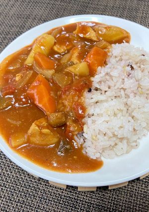 トマト缶とナスの野菜たっぷりカレー-レシピのメイン写真