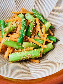 ＊アスパラとにんじんのごま和え＊-レシピのメイン写真