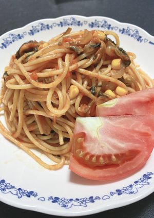 ひと工夫でさらにおいしく♡ トマトパスタ-レシピのメイン写真