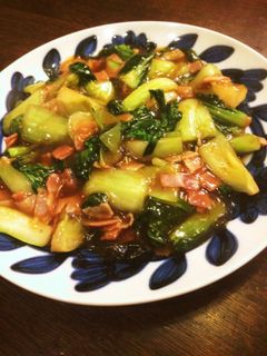青梗菜とベーコンの中華炒め♪-レシピのメイン写真
