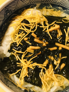 お茶漬けの素●味付海苔&サラダ麵プラスで-レシピのメイン写真