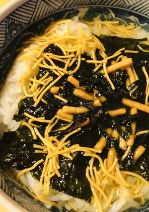お茶漬けの素●味付海苔＆サラダ麵プラスで-レシピのメイン写真