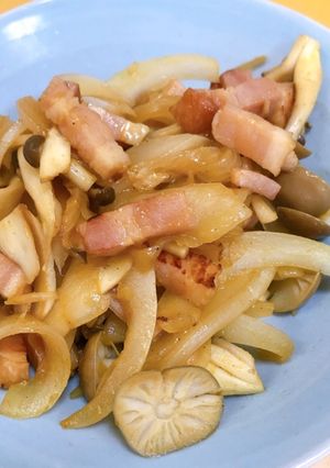 ご飯がススム!カレー風味ベーコン炒め-レシピのメイン写真
