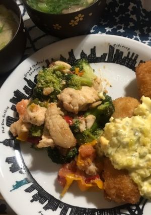 鶏胸肉と野菜のめんたいマヨ炒め-レシピのメイン写真