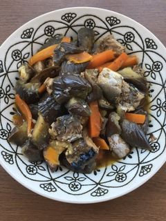 鯖缶で、なすとにんじんの煮物-レシピのメイン写真
