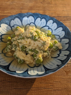 一人暮らしʕ·ᴥ·ʔえんどう豆の卵とじ-レシピのメイン写真