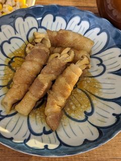 一人暮らしʕ·ᴥ·ʔエリンギの豚バラ巻き-レシピのメイン写真