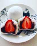 レンジで簡単！本格的ないちご大福