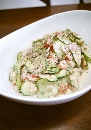 【旨味バッチリ】夏野菜のツナサラダ♪-レシピのメイン写真