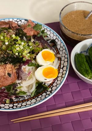 夏バテに、スパム入りサラダうどん-レシピのメイン写真