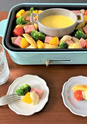 ぎゅうぎゅう焼きdeチーズフォンデュ-レシピのメイン写真
