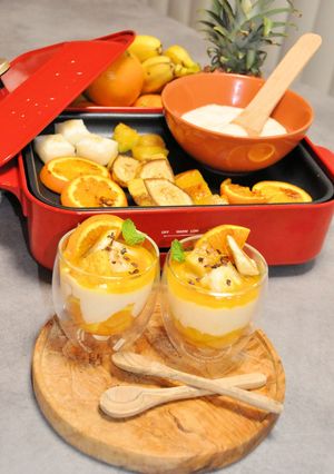 焼きフルーツと練乳ミルククリーム雑煮-レシピのメイン写真