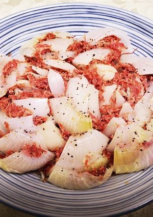 ♪新玉ねぎとコンビーフのレンチン♪-レシピのメイン写真