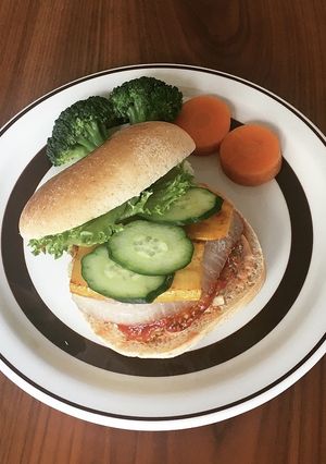 餃子餡リメイクハンバーガー-レシピのメイン写真