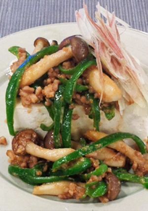 鶏ひき肉味噌おかずやっこ-レシピのメイン写真