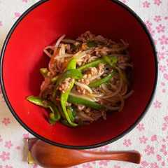 รูปของ 節約＆簡単☆合挽肉ともやしの青椒肉絲風