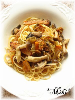 秋!きのことパンプキンの柚子胡椒パスタ。-レシピのメイン写真
