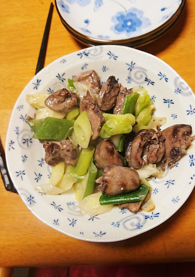 鶏ハツと長ネギのガーリック炒め-レシピのメイン写真