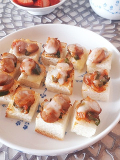 【離乳食】ひとくちピザトースト-レシピのメイン写真