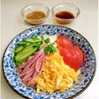 ★冷やし中華♡醤油だれと胡麻だれ
