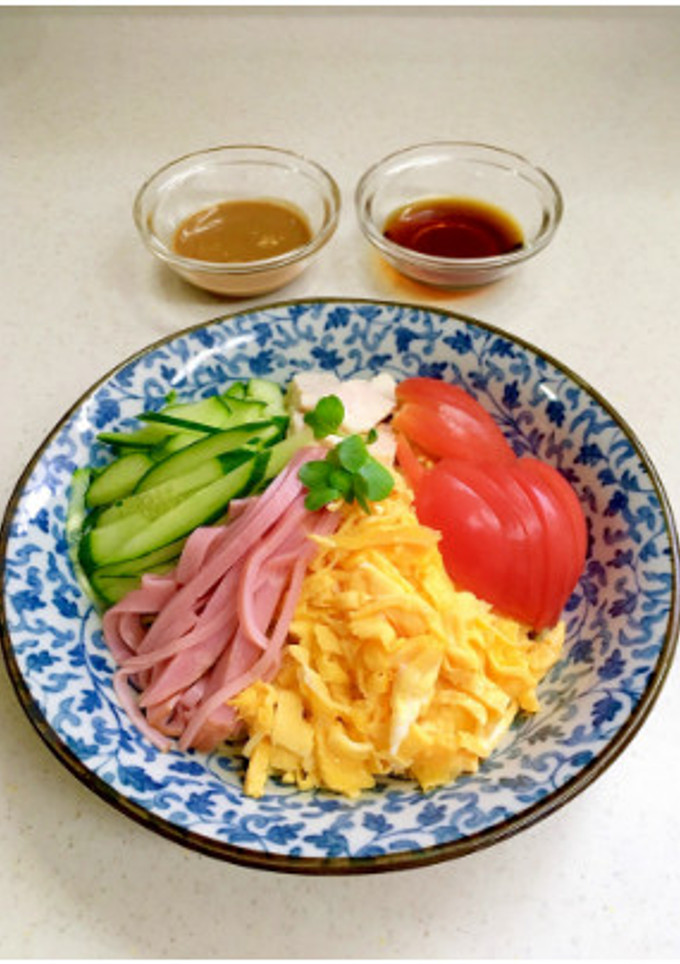 冷やし中華♡醤油だれと胡麻だれ-レシピのメイン写真