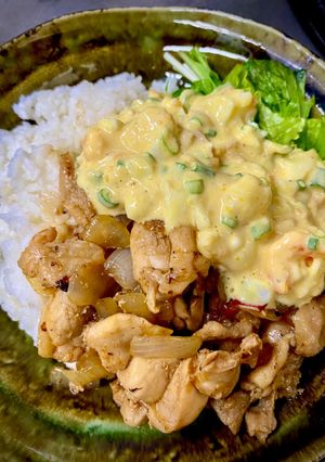 賄い！自家製ピリ辛チキンタルタル丼-レシピのメイン写真