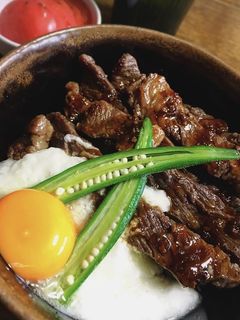 牛ステーキとろろ丼(*´-`)-レシピのメイン写真