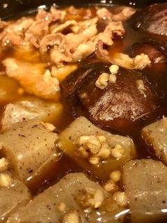 そば米入り♡こんにゃくと椎茸の煮付け-レシピのメイン写真