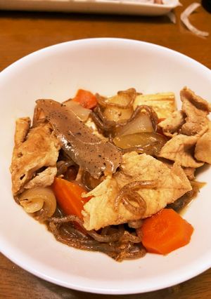 肉と野菜とこんにゃくのすき煮-レシピのメイン写真