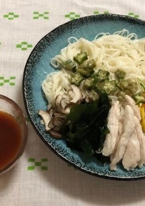 トマトつゆで味わう満腹そうめん-レシピのメイン写真