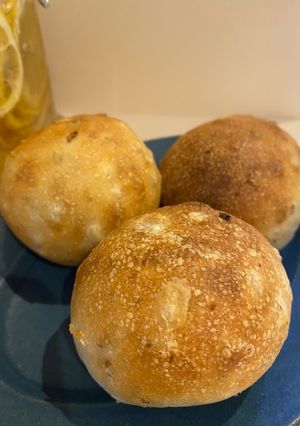 自家製酵母ストレート法　もち麦パン-レシピのメイン写真