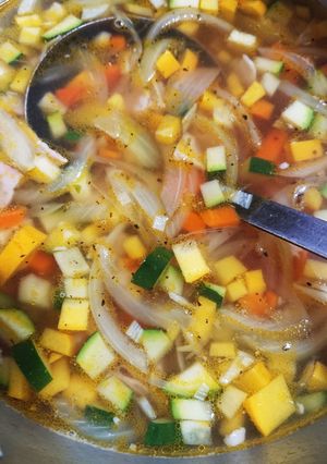セロリの葉っぱで出汁をとった野菜スープ-レシピのメイン写真