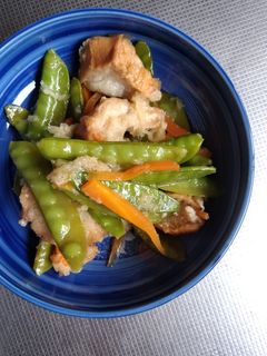 絹さやと油麩の炒め煮-レシピのメイン写真