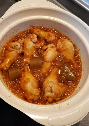 手羽先の梅味噌煮込み-レシピのメイン写真