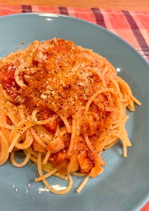 フレッシュトマトでトマトクリームパスタ-レシピのメイン写真
