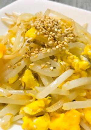 シャキシャキもやしと卵の炒め物・中華風-レシピのメイン写真