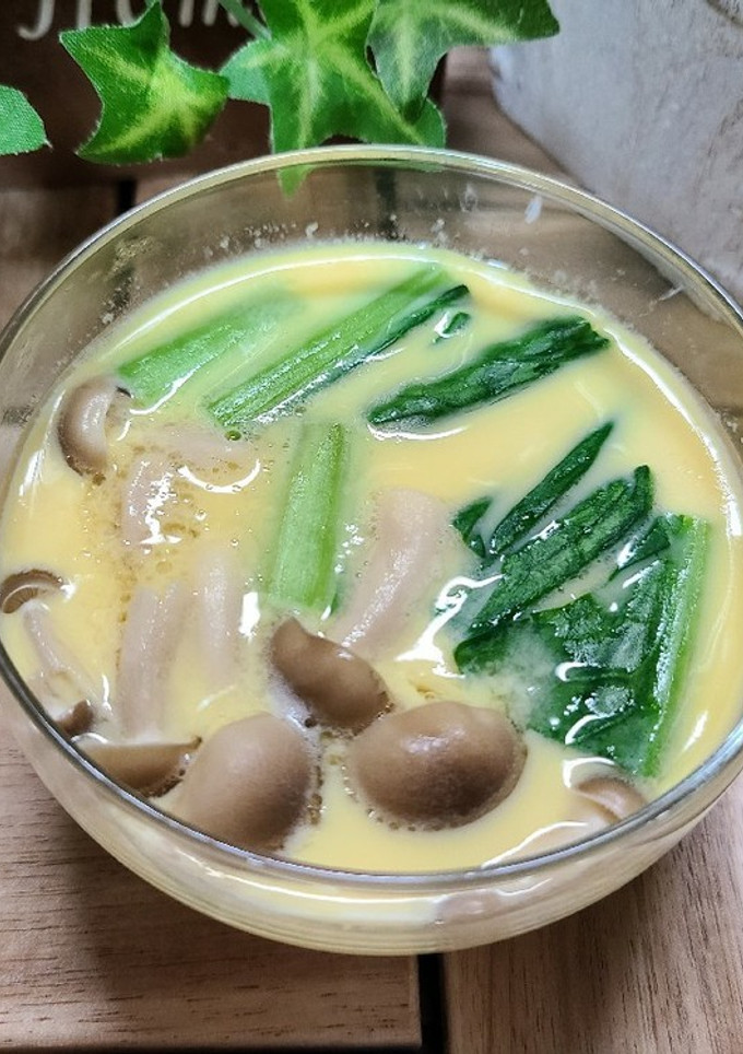 簡単★レンジで作る★江戸菜の茶碗蒸し-レシピのメイン写真
