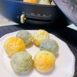 たこ焼きプレートde2種のポンデケージョ