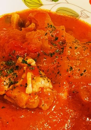 簡単！ごろごろチキンのトマトクリーム煮-レシピのメイン写真