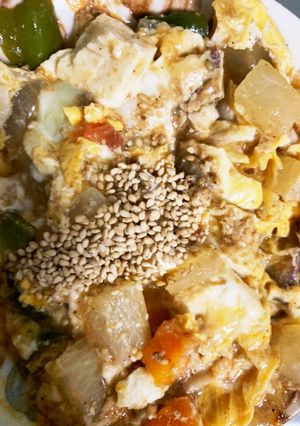 レンジ温野菜卵フレッシュトマトチャンプル-レシピのメイン写真