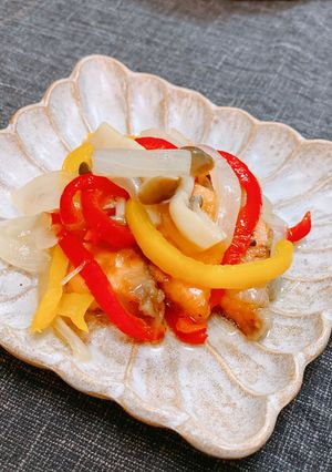 サーモンと野菜の揚げマリネ-レシピのメイン写真