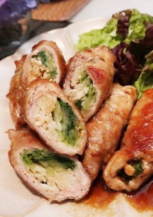 えのきと水菜の豚肉巻き☆照り焼き~♪-レシピのメイン写真