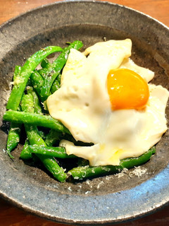 いんげんのオイル蒸し 目玉焼きアレンジ-レシピのメイン写真
